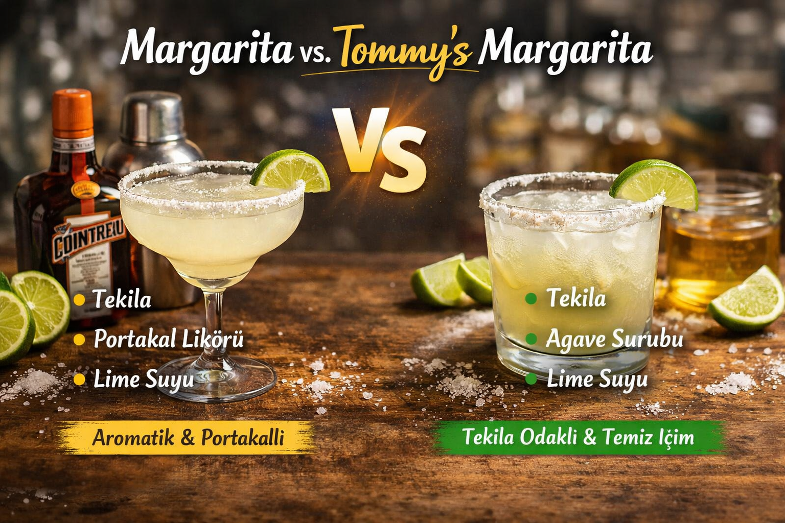 Margarita ve Tommy’s Margarita Arasındaki Fark: Hangisi Daha İyi?